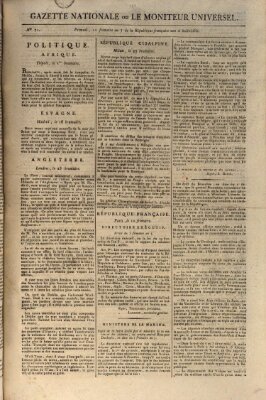 Gazette nationale, ou le moniteur universel (Le moniteur universel) Samstag 1. Dezember 1798