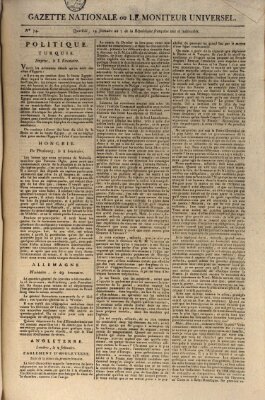 Gazette nationale, ou le moniteur universel (Le moniteur universel) Dienstag 4. Dezember 1798