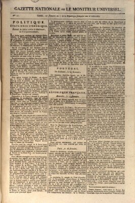 Gazette nationale, ou le moniteur universel (Le moniteur universel) Freitag 7. Dezember 1798