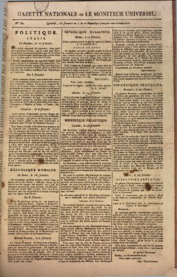 Gazette nationale, ou le moniteur universel (Le moniteur universel) Samstag 15. Dezember 1798