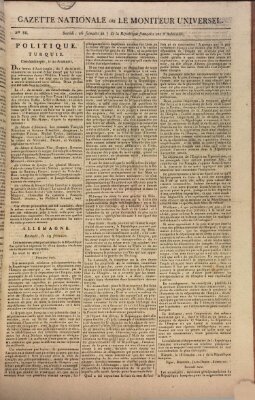 Gazette nationale, ou le moniteur universel (Le moniteur universel) Sonntag 16. Dezember 1798