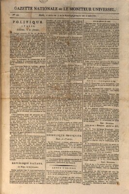 Gazette nationale, ou le moniteur universel (Le moniteur universel) Samstag 22. Dezember 1798