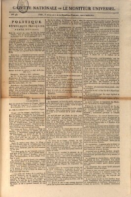 Gazette nationale, ou le moniteur universel (Le moniteur universel) Sonntag 23. Dezember 1798