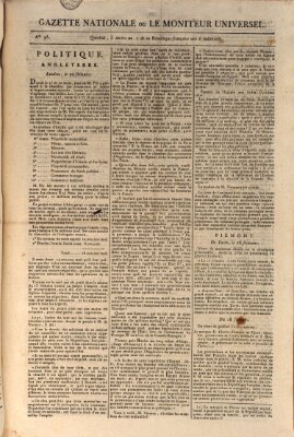 Gazette nationale, ou le moniteur universel (Le moniteur universel) Dienstag 25. Dezember 1798