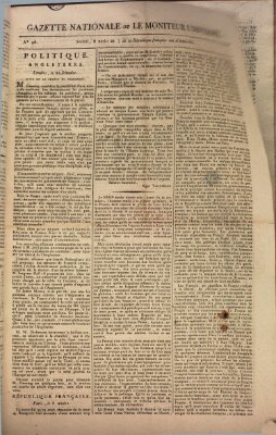 Gazette nationale, ou le moniteur universel (Le moniteur universel) Mittwoch 26. Dezember 1798