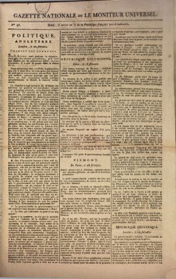 Gazette nationale, ou le moniteur universel (Le moniteur universel) Freitag 28. Dezember 1798