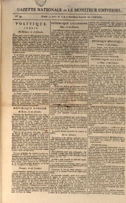 Gazette nationale, ou le moniteur universel (Le moniteur universel) Samstag 29. Dezember 1798