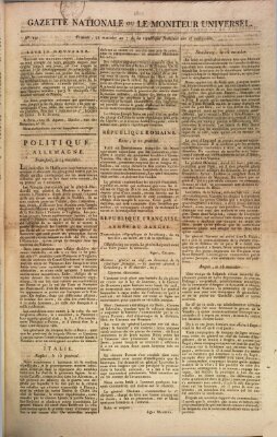 Gazette nationale, ou le moniteur universel (Le moniteur universel) Dienstag 9. Juli 1799