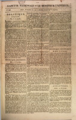 Gazette nationale, ou le moniteur universel (Le moniteur universel) Dienstag 16. Juli 1799