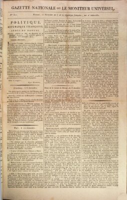 Gazette nationale, ou le moniteur universel (Le moniteur universel) Montag 29. Juli 1799