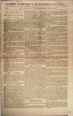 Gazette nationale, ou le moniteur universel (Le moniteur universel) Mittwoch 14. August 1799