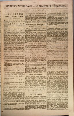 Gazette nationale, ou le moniteur universel (Le moniteur universel) Freitag 16. August 1799