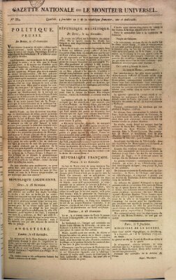 Gazette nationale, ou le moniteur universel (Le moniteur universel) Mittwoch 21. August 1799