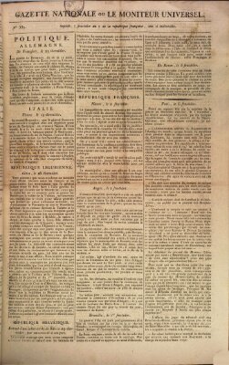 Gazette nationale, ou le moniteur universel (Le moniteur universel) Samstag 24. August 1799