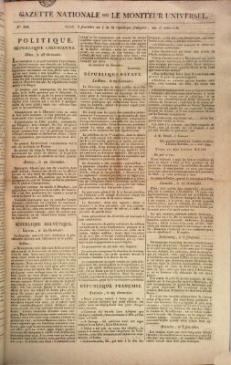 Gazette nationale, ou le moniteur universel (Le moniteur universel) Sonntag 25. August 1799