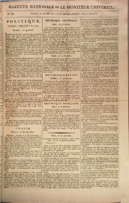 Gazette nationale, ou le moniteur universel (Le moniteur universel) Samstag 7. September 1799