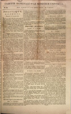 Gazette nationale, ou le moniteur universel (Le moniteur universel) Sonntag 8. September 1799