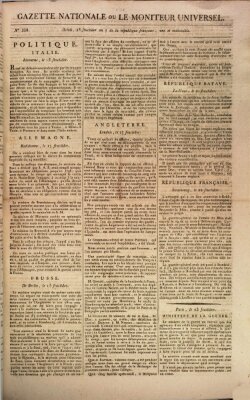 Gazette nationale, ou le moniteur universel (Le moniteur universel) Samstag 14. September 1799