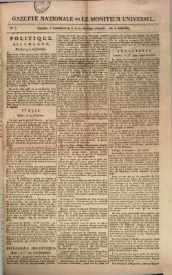 Gazette nationale, ou le moniteur universel (Le moniteur universel) Donnerstag 26. September 1799