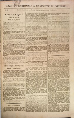 Gazette nationale, ou le moniteur universel (Le moniteur universel) Freitag 27. September 1799