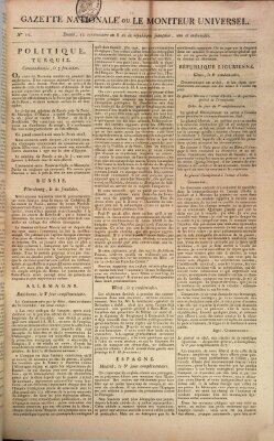 Gazette nationale, ou le moniteur universel (Le moniteur universel) Donnerstag 3. Oktober 1799