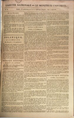 Gazette nationale, ou le moniteur universel (Le moniteur universel) Montag 7. Oktober 1799