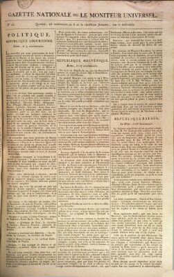 Gazette nationale, ou le moniteur universel (Le moniteur universel) Mittwoch 16. Oktober 1799