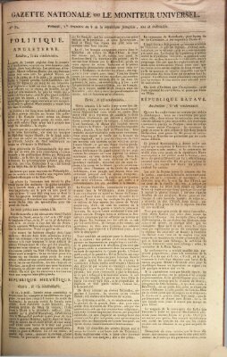 Gazette nationale, ou le moniteur universel (Le moniteur universel) Dienstag 22. Oktober 1799