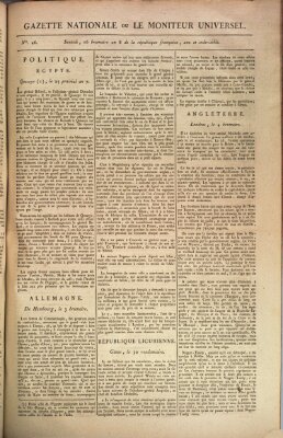 Gazette nationale, ou le moniteur universel (Le moniteur universel) Mittwoch 6. November 1799