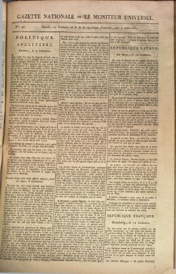 Gazette nationale, ou le moniteur universel (Le moniteur universel) Donnerstag 7. November 1799