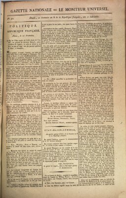 Gazette nationale, ou le moniteur universel (Le moniteur universel) Dienstag 12. November 1799