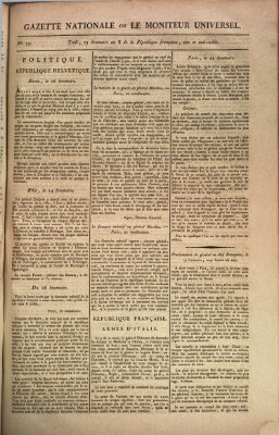 Gazette nationale, ou le moniteur universel (Le moniteur universel) Mittwoch 13. November 1799