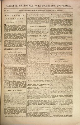 Gazette nationale, ou le moniteur universel (Le moniteur universel) Sonntag 17. November 1799