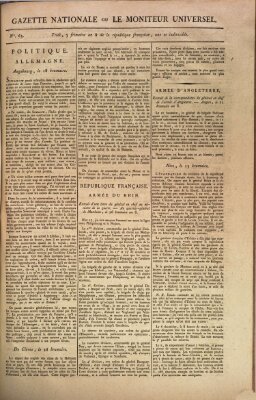 Gazette nationale, ou le moniteur universel (Le moniteur universel) Samstag 23. November 1799