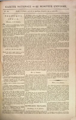 Gazette nationale, ou le moniteur universel (Le moniteur universel) Donnerstag 28. November 1799