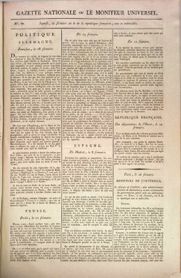 Gazette nationale, ou le moniteur universel (Le moniteur universel) Dienstag 17. Dezember 1799