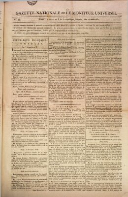 Gazette nationale, ou le moniteur universel (Le moniteur universel) Sonntag 29. Dezember 1799