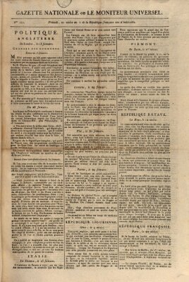 Gazette nationale, ou le moniteur universel (Le moniteur universel) Donnerstag 10. Januar 1799