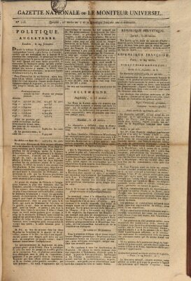 Gazette nationale, ou le moniteur universel (Le moniteur universel) Montag 14. Januar 1799