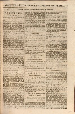 Gazette nationale, ou le moniteur universel (Le moniteur universel) Sonntag 10. Februar 1799