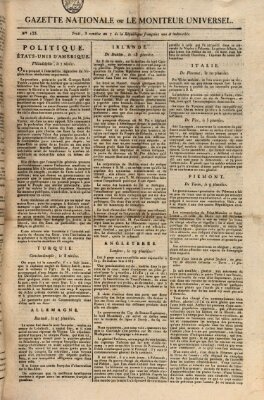 Gazette nationale, ou le moniteur universel (Le moniteur universel) Donnerstag 21. Februar 1799