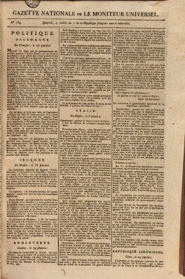 Gazette nationale, ou le moniteur universel (Le moniteur universel) Freitag 22. Februar 1799