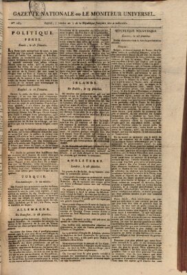 Gazette nationale, ou le moniteur universel (Le moniteur universel) Montag 25. Februar 1799