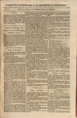 Gazette nationale, ou le moniteur universel (Le moniteur universel) Donnerstag 28. Februar 1799