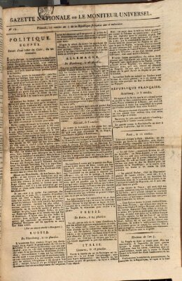 Gazette nationale, ou le moniteur universel (Le moniteur universel) Freitag 1. März 1799