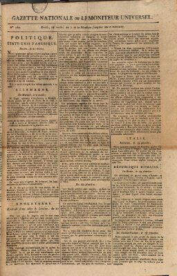 Gazette nationale, ou le moniteur universel (Le moniteur universel) Samstag 2. März 1799