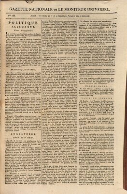 Gazette nationale, ou le moniteur universel (Le moniteur universel) Mittwoch 6. März 1799