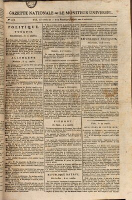 Gazette nationale, ou le moniteur universel (Le moniteur universel) Mittwoch 13. März 1799