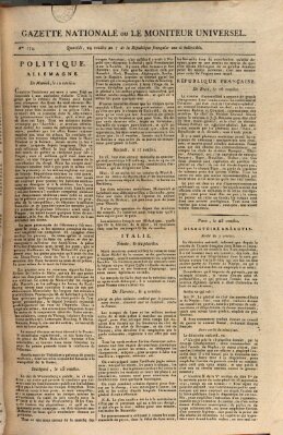 Gazette nationale, ou le moniteur universel (Le moniteur universel) Donnerstag 14. März 1799