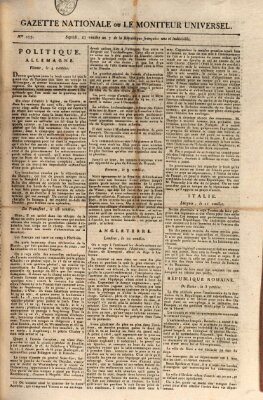 Gazette nationale, ou le moniteur universel (Le moniteur universel) Sonntag 17. März 1799